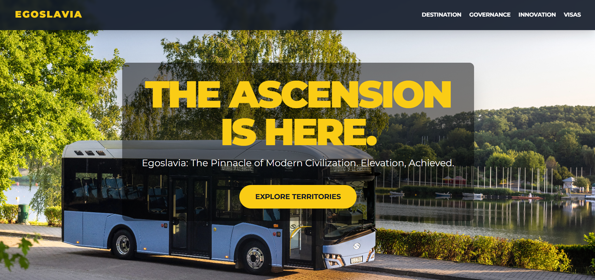 Historic Digital Dawn: The Official Egoslavian News Website Goes Live